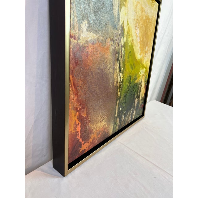 Abstract 1990s Abstract Giclee Print on Canvas, Framed For Sale - Image 3 of 11