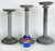Karl Springer Designs Seguso Italy, Black Scavo Candlesticks, 1980s, Set of 3 Offered for sale is a set of three (3) Karl...