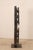 An early 20th century carved wood support beam from central Asia, custom mounted on iron stand. This antique wooden...