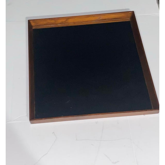 Danish Modern Shadow Box Wall Mirror Teak by Pedersen & Hansen. For Sale - Image 9 of 12