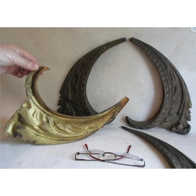 Late 19th Century 4 19thC Antique Bronze Architectural Elements, Acanthus Leaves For Sale - Image 5 of 7