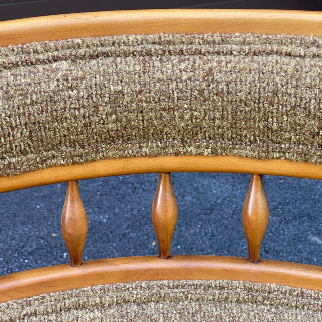 Brown Mid-Century Modern Maple High Back Rocking Chair For Sale - Image 8 of 13