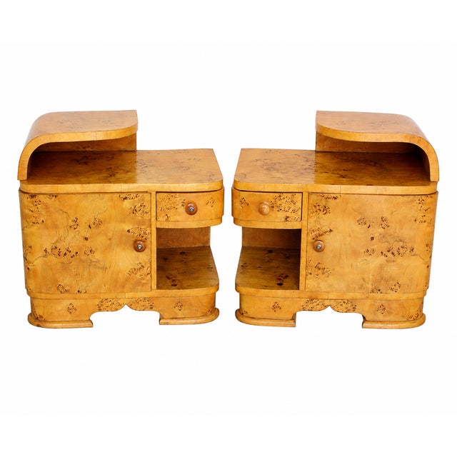 Vintage Art Deco Bedside Tables, 1940s, Set of 2 For Sale - Image 12 of 12
