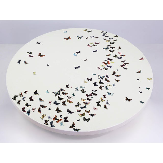 Large Round Butterfly Dining Table by Piero Fornasetti, Italy, 1960s For Sale - Image 11 of 12