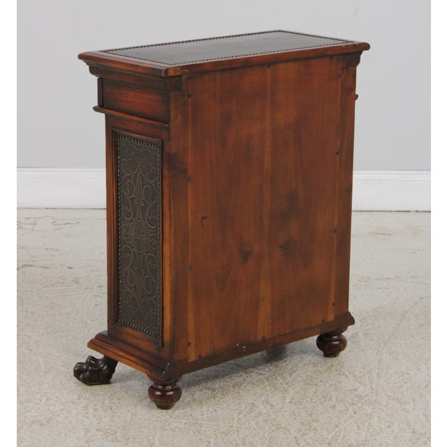 Theodore Alexander Mahogany Armoury Collection 1 Drawer Console Cabinet For Sale - Image 18 of 18