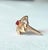 Vintage Mid-Century 18k Yellow Gold Garnet and Diamond Flower Cluster Ring, Size 7 For Sale - Image 10 of 12