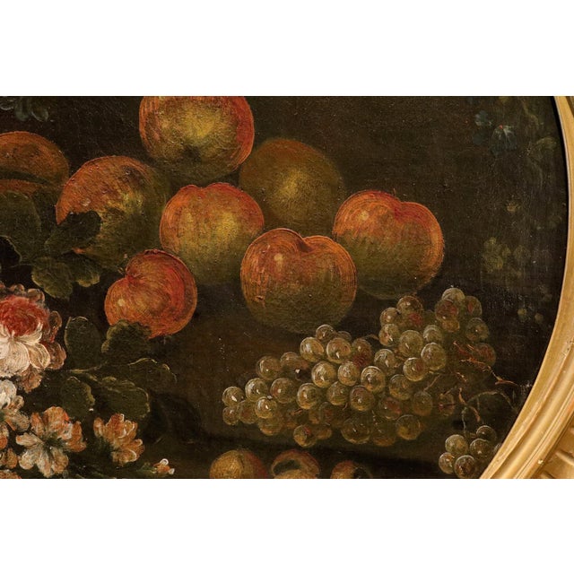 Felice Boselli, Still Life of Flowers and Fruit Boselli, 1700, Oil on Canvas For Sale - Image 6 of 15