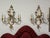 Vintage Italian Florentine Gilt Tole & Crystal Regency Wall Sconces - Pair For Sale - Image 12 of 13