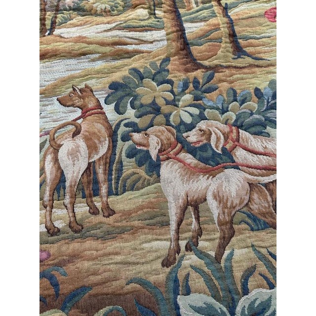 Vintage French Aubusson Style Jacquard Tapestry, 1970s For Sale - Image 13 of 18