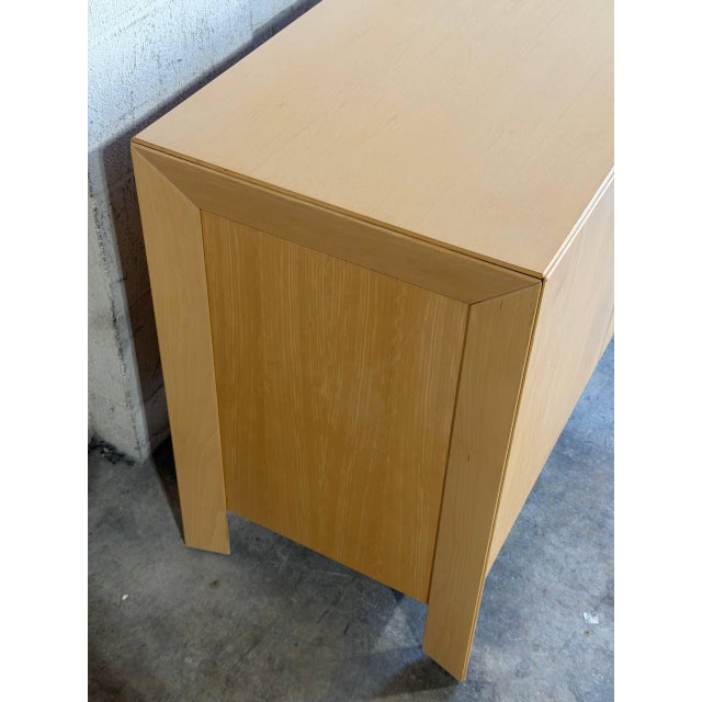 In Style of Skovby Blonde Maple 3-Door Сredenza With Hidden Drawer Danish Vintage Design For Sale In Los Angeles - Image 6 of 12