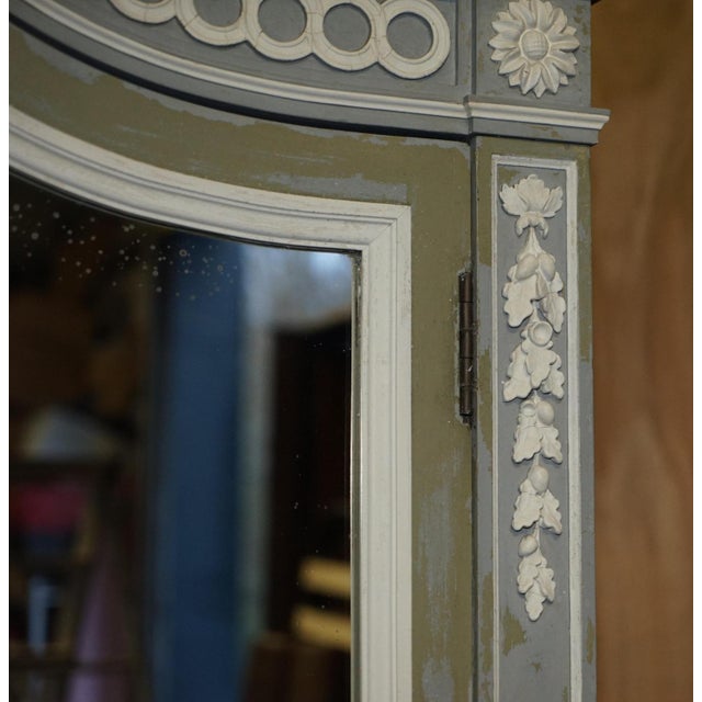 Glass Antique French Wardrobe with Mirrored Door from Mellier & Co For Sale - Image 7 of 18