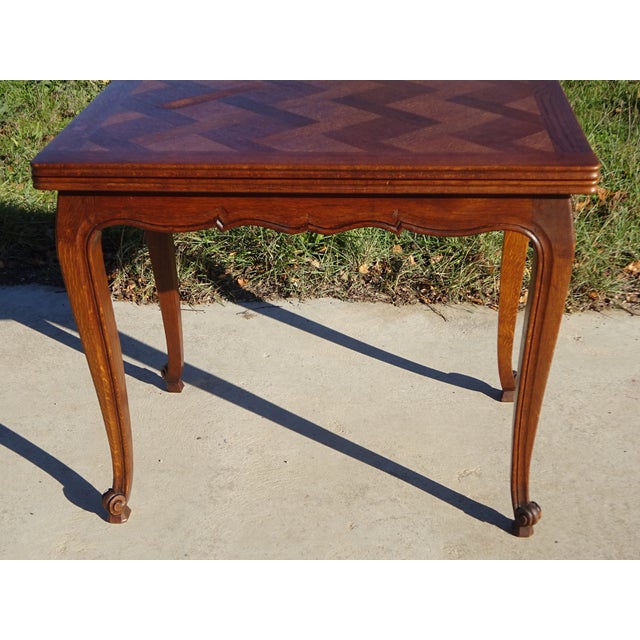 Louis XV Oak Folding Table, 1950s For Sale - Image 15 of 18