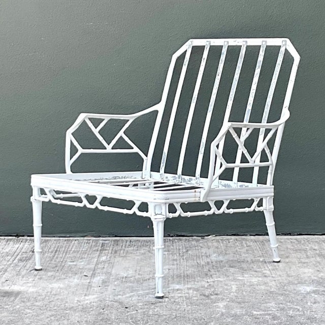 Metal Vintage Brown Jordan “Calcutta” Metal Patio Lounge Chair For Sale - Image 7 of 12