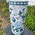 Chinoiserie Vintage Blue and White Chinoiserie Porcelain Hand-Painted Floral Umbrella Stand For Sale - Image 3 of 12