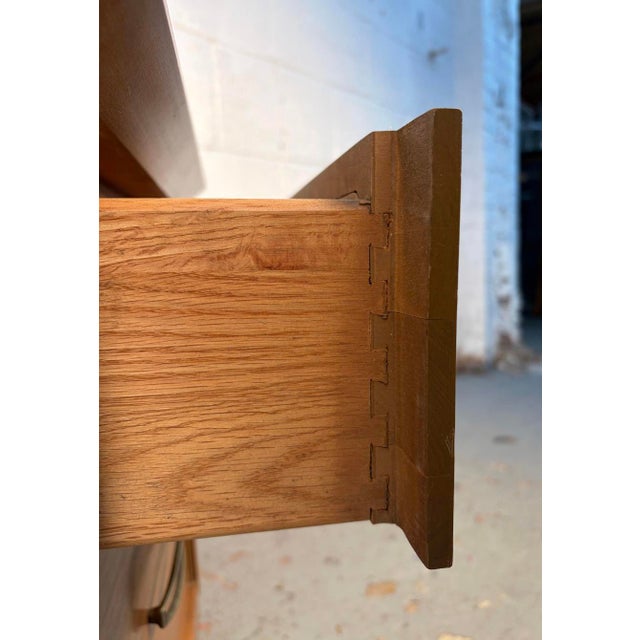 Wood Mid 20th Century Modern Cane and Walnut Nightstand For Sale - Image 7 of 13