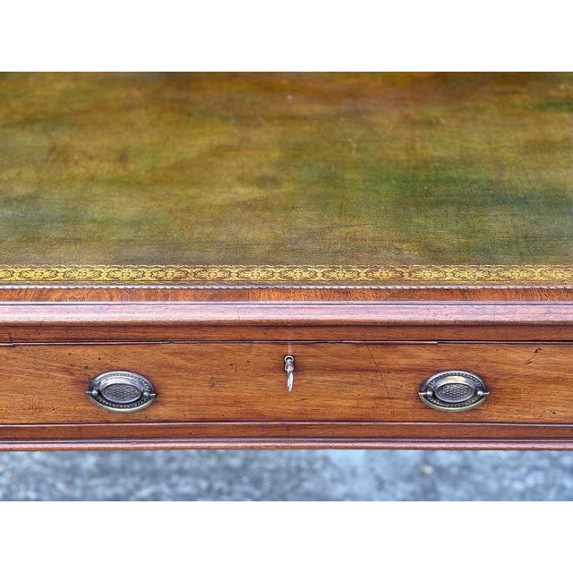 George III Mahogany Partners Writing Table, 1790s For Sale - Image 12 of 18