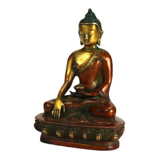 Antique Bronze Buddha Figure C1920 For Sale