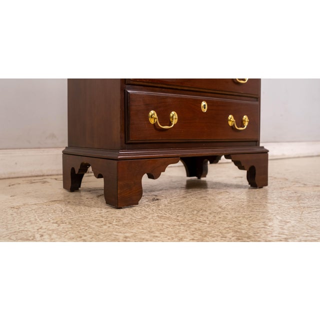 Brown 1970s Harden Cherry 4 Drawer Chest Nightstand For Sale - Image 8 of 16