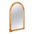 Mid-Century Arch Mirror with Double Bamboo Frame and Rattan Wicker, Italy, 1970s For Sale