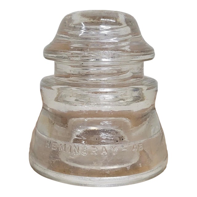 Vintage Hemingray 45 Clear Glass Insulator For Sale