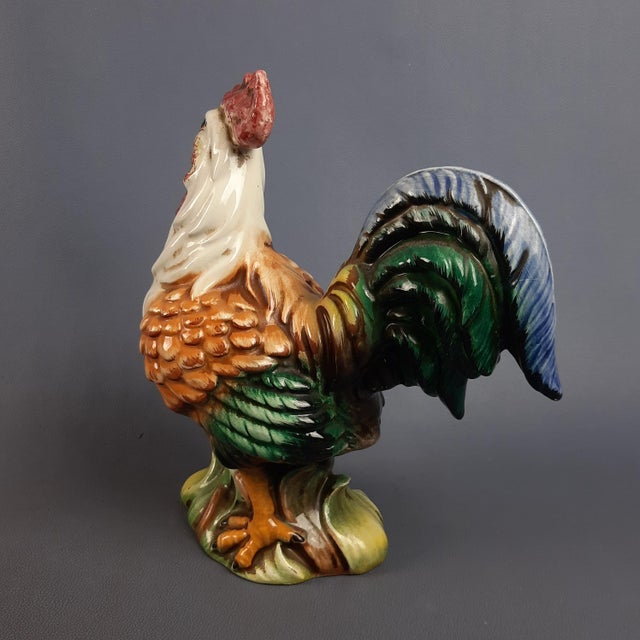 1970s Multicolored Ceramic Rooster, Italy, 1970s For Sale - Image 5 of 18
