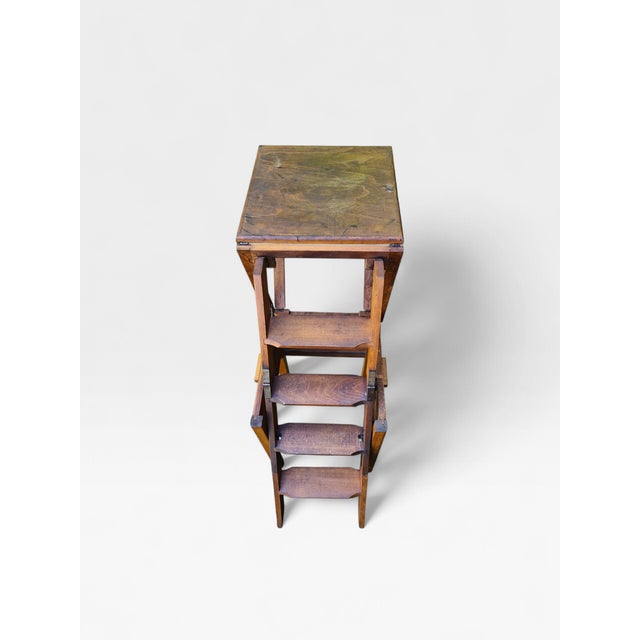 Wood Wooden Step Stool with Ladder, 1960s For Sale - Image 7 of 11