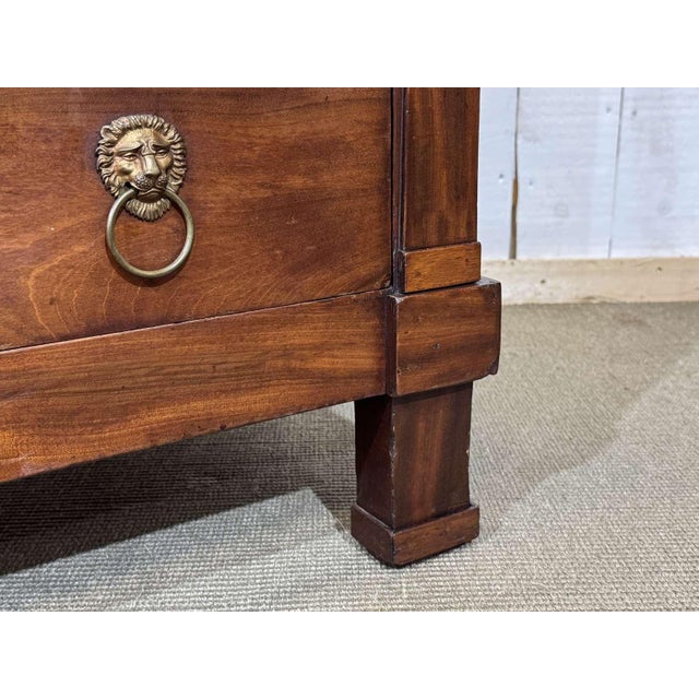 19th Century Empire Mahogany Chest of Drawers with a Marble Top For Sale - Image 13 of 18