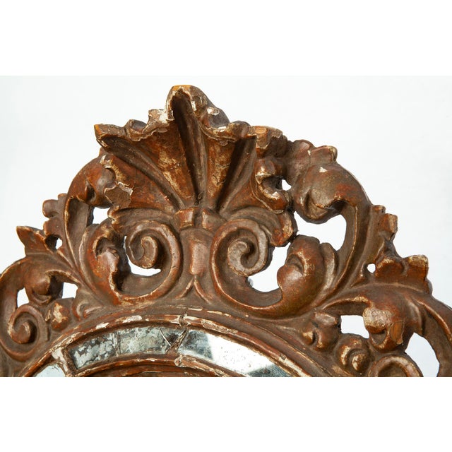 Italian Pair of Early 1900s Antique Italian Giltwood Mirrors For Sale - Image 3 of 15