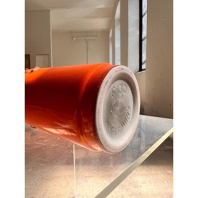 Orange Model 8/30 Fat Lava Vase from Scheurich, West Germany For Sale - Image 3 of 11