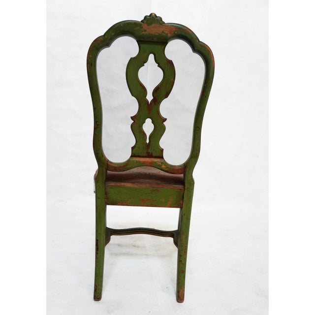 Late 19th Century Green Painted Chair With Beautiful Needlepoint Seat For Sale - Image 4 of 16