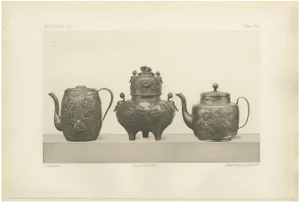 Audsley, Ornate Asian Teapots and Kettles Heliographic Artwork, 1884, Paper