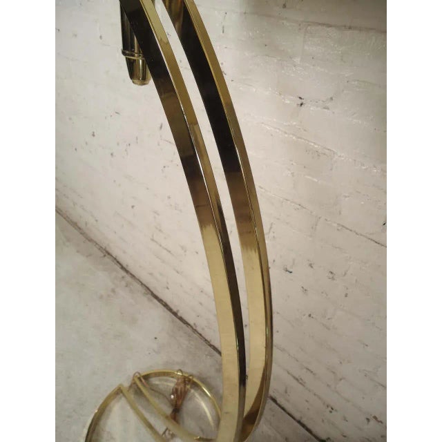 Mid-Century Modern Midcentury Brass Arch Lamp For Sale - Image 3 of 7