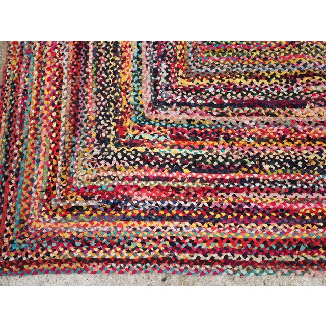 Mid 20th Century Galerie Shabab Collection Mid-20th Century Handmade American Braided Accent Rug For Sale - Image 5 of 8