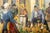 Early 20th Century Large European Flower Market Oil Painting, Signed H. Johannsen, Ornate Gilt Frame For Sale - Image 4 of 17