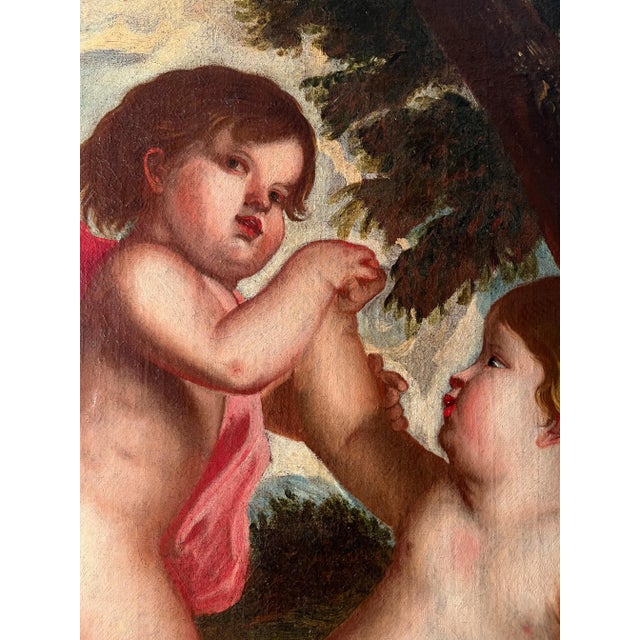 Alessandro Leone Varotari / Padovanino, Putti, Oil on Canvas, 17th Century, Framed For Sale - Image 9 of 13