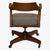 1960s Jasper Furniture Walnut Desk Chair in Grey Faux Shearling Bouclé For Sale - Image 5 of 8