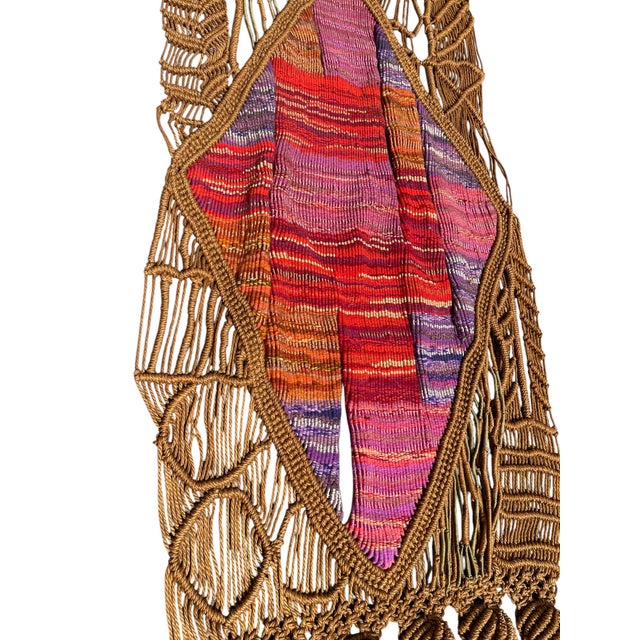 Handmade Wool and Rope Tapestry, 1970s For Sale - Image 6 of 14