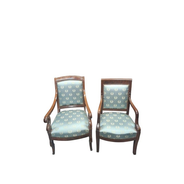 Antique Lounge Chairs in Mahogany, 1890, Set of 2 For Sale - Image 10 of 10