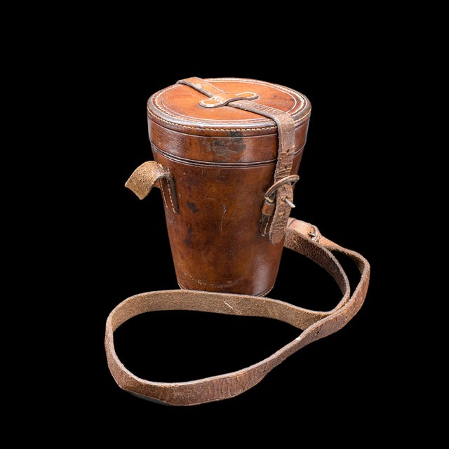Antique Explorer's Beaker Case, English, Silver Plate, Leather Sleeve, Edwardian For Sale - Image 9 of 10