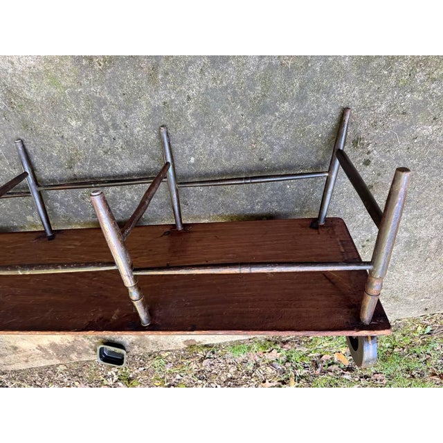 Antique 19th Century Early American Primitive Folk Art Style Hand Painted Bench For Sale - Image 14 of 15