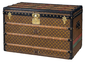 Antique 20th Century Courier Trunk in Monogram Canvas from Louis Vuitton, France, 1910s