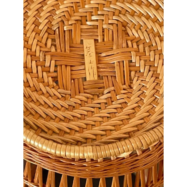 Late 20th Century Late 20th Century Abe Motoshi Japanese Contemporary Bamboo Basket For Sale - Image 5 of 13