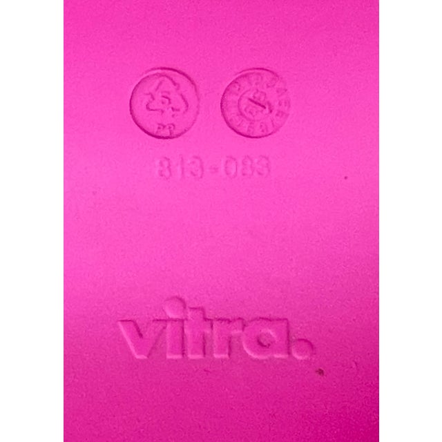 Extremely Rare Set of Five Verner Panton Hot Pink Chairs, Circa 2001 For Sale - Image 10 of 12