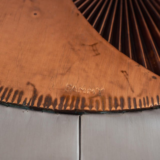 Brutalist Mixed Metal Artwork by Sammy Tsui, 1960s For Sale - Image 5 of 15