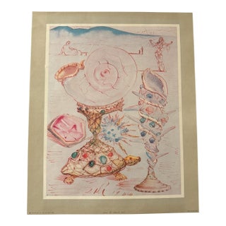 1956 After Dali, Turtle and Jewels First Edition Period Lithograph From Mrs. Albert D. Lasker Collection For Sale