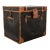 19th Century Rattan Leather Covered Steamer Carriage Trunk by Mendel For Sale