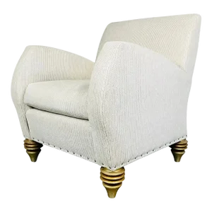 Space Age Style Off-White Club Chair by Larry Laslo for Directional