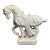Mid 20th Century White Glaze Ceramic Horse Figurine For Sale