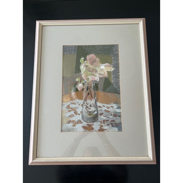 Jodor Minik, Composition, 1990s, Oil Crayon on Paper, Framed For Sale - Image 11 of 15