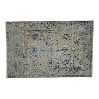 Silk and Wool Modern Style Rug , 6'1" X 9'1" For Sale